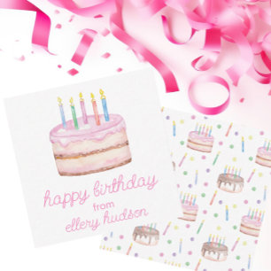 Carte De Correspondance Boîtier cadeau de gâteau d'anniversaire