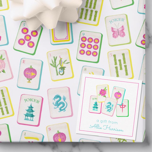 Carte De Correspondance Boîtier en mosaïque de Mahjong (Créateur téléchargé)