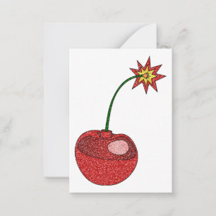 Carte De Correspondance Bombe cerise parties scintillant