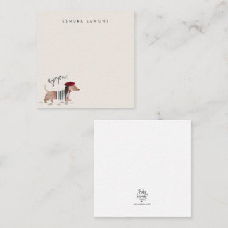 Carte De Correspondance Bonjour Pup