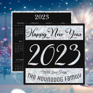 Carte De Correspondance Bonne année 2023 avec Calender Card