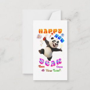 Carte De Correspondance Bonne année, tournez la page
