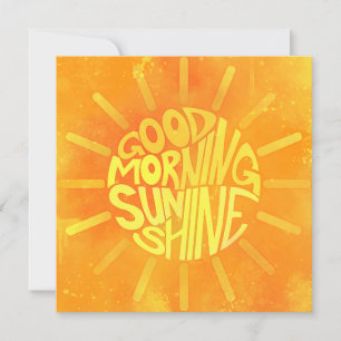 Carte De Correspondance Bonne nuit, Sunshine !