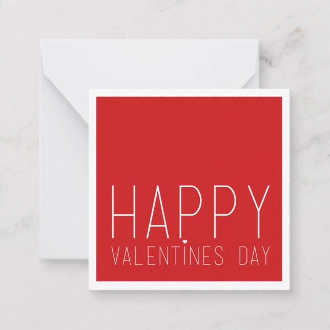 Carte De Correspondance Bonne Valentines Day Flat Note Card (Devant)