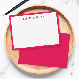 Carte De Correspondance Bordure couleur personnalisée Moderne Gras personn