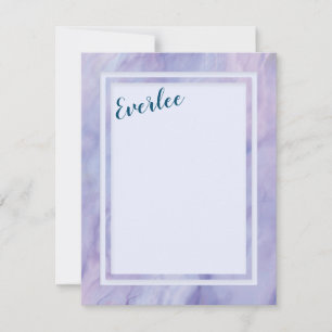 Carte De Correspondance Bordure de marbre pourpre