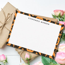 Carte De Correspondance Bordure décorative orange moderne