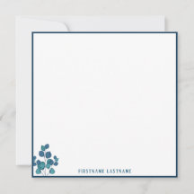 Bordure florale bleu simple