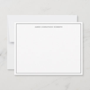 Carte De Correspondance Bordure moderne Black Professional