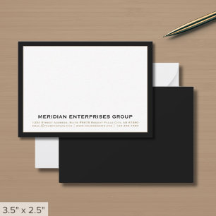 Carte De Correspondance Bordure noire blanche simple