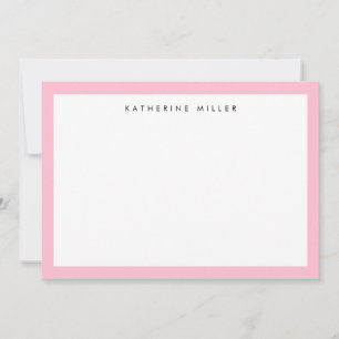 Carte De Correspondance Bordure rose chic personnalisée