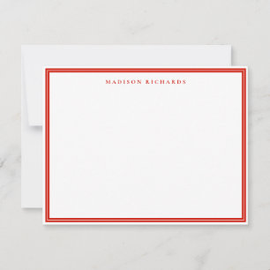 Carte De Correspondance Bordure rouge bonbon de base personnalisée