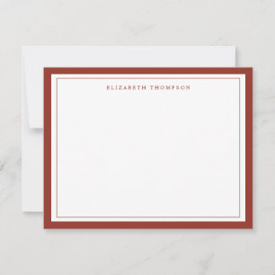 Carte De Correspondance Bordure rouge épaisse personnalisée simple