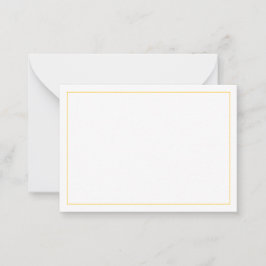 Carte De Correspondance Bordure simple jaune moderne à partir du budget bu