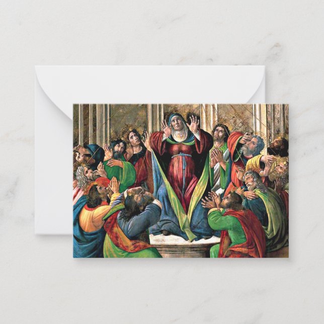 Carte De Correspondance Botticelli - La descente du Saint-Esprit (Devant)