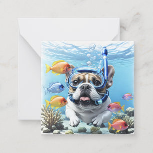 Carte De Correspondance Bouledogue français en vacances French Bulldog