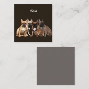 Carte De Correspondance Bouledogue français famille de chiens Anniversaire