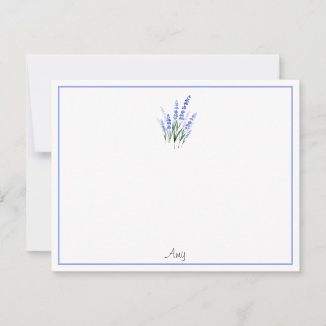 Carte De Correspondance Bouquet de lavande aquarelle (Devant)
