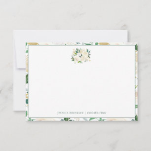 Carte De Correspondance Bouquet de rose blanche Flore sauvage sur mesure s