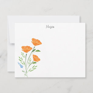 Carte De Correspondance Bouquet de trois papillons aquarelle