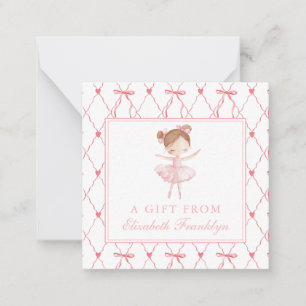 Carte De Correspondance Bow Ballerina personnalisé boîtier cadeau