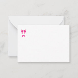 Carte De Correspondance Bow rose