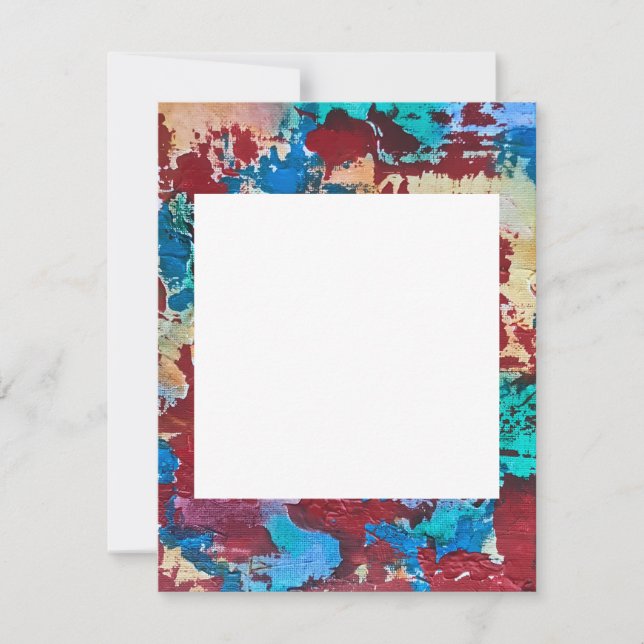 Carte De Correspondance Brochures Abstraites peintes à la main (Devant)