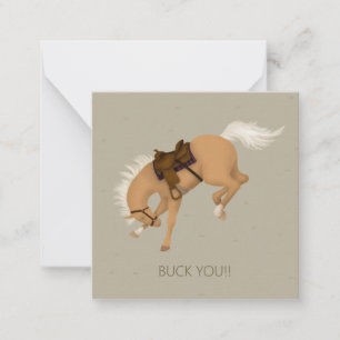Carte De Correspondance Buck You! Cheval Alezan Personnalisé Mini