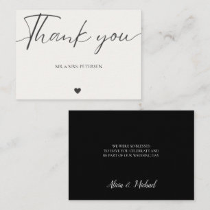 Carte De Correspondance Budget amour merci script simple mariage merci