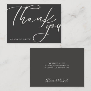 Carte De Correspondance Budget amour merci script simple mariage merci