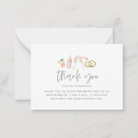 budget Aquarelle bachelorette champagne merci