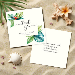Carte De Correspondance Budget Aquarelle Merci Mariage