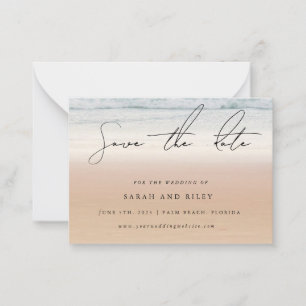 Carte De Correspondance BUDGET Beach Mariage Enregistrer La Date Invitatio