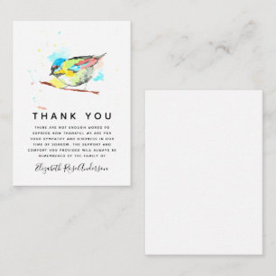 Carte De Correspondance BUDGET Bird In Love Mémoire Funeral
