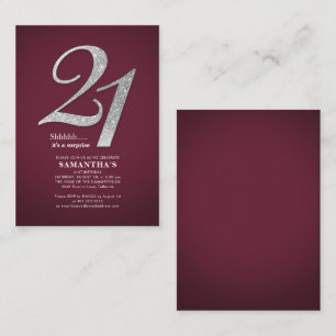 Carte De Correspondance Budget Bourgogne 21e anniversaire Parties scintill
