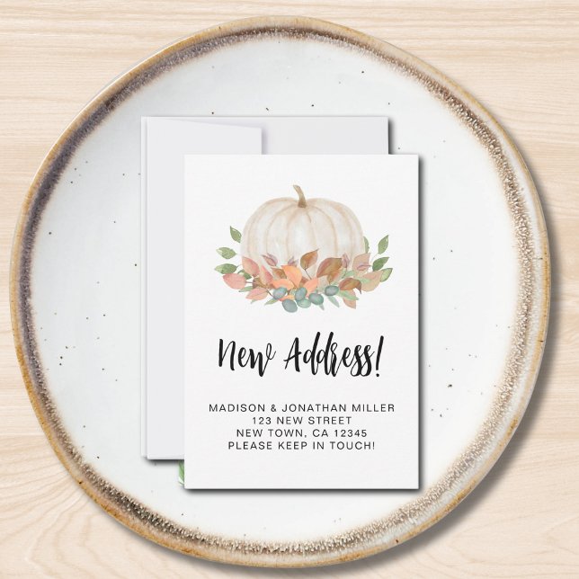 Carte De Correspondance Budget Citrouille Automne Automne Moteur Faire-par (Créateur téléchargé)