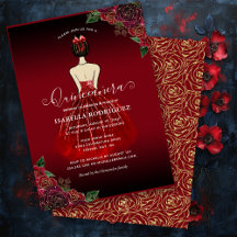 Budget Floral Rouge or Anniversaire Quinceañera