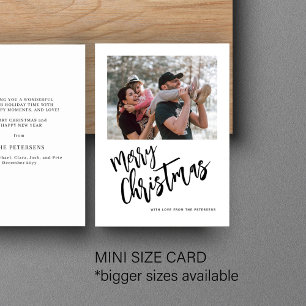 Carte De Correspondance Budget Joyeux Noël photo simple Fête