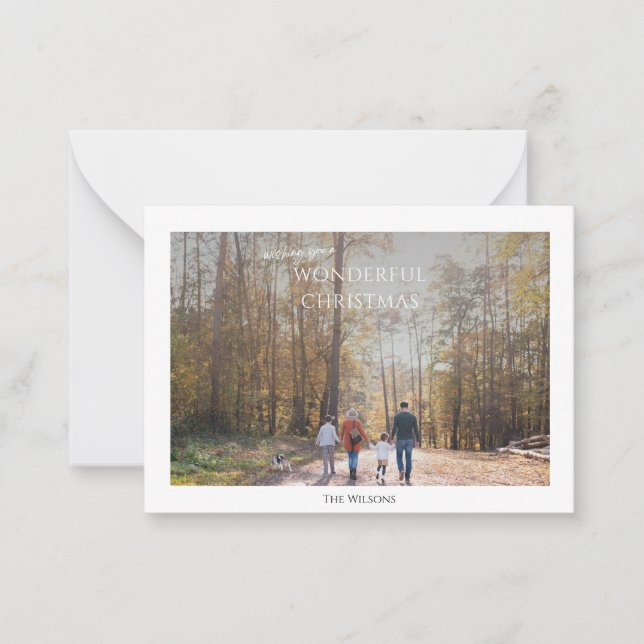 Carte De Correspondance budget merveilleux noël deux photo noël (Devant)