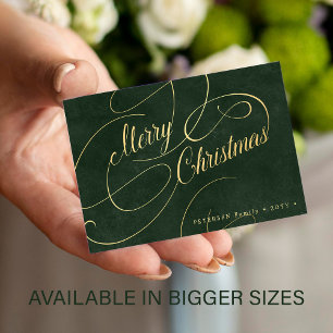 Carte De Correspondance Budget MINI TAILLE Joyeux Noël rouge Fête