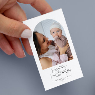 Carte De Correspondance Budget MINI TAILLE photo de famille vacances d'hiv