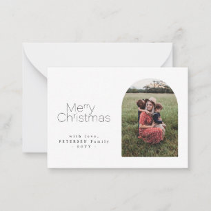Carte De Correspondance Budget MINI TAILLE photo simple Noël