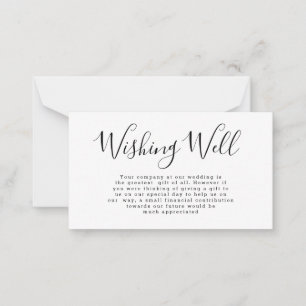 Carte De Correspondance BUDGET Minimaliste Mariage de désir bien boîtier