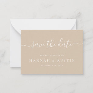 Carte De Correspondance Budget Minimaliste Mariage Élégant Enregistrer La 