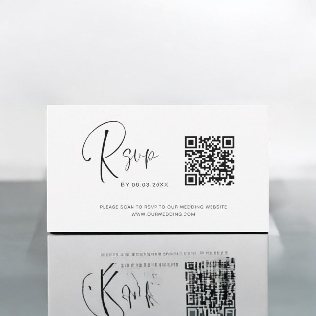 Carte De Correspondance Budget QR Code RSVP Mariage (Créateur téléchargé)