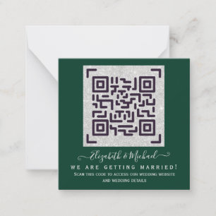 Carte De Correspondance Budget QR Code Website RSVP Mariage de l'hôtel Dét