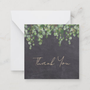 Carte De Correspondance Budget Rustique Mariage Foliage Vert Merci