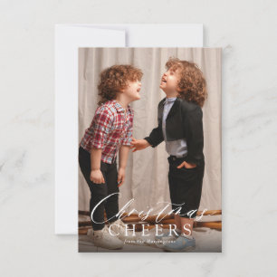 Carte De Correspondance BUDGET Script minimaliste Noël Cheval 1 photo