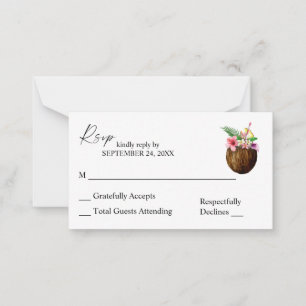 Carte De Correspondance Budget Tropica Hawaiian Coconut 2SM Pas de repas R
