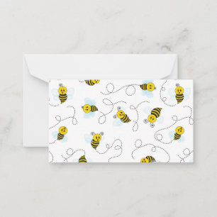 Carte De Correspondance Bumblebee volant Jaune Noir Bumble Bee